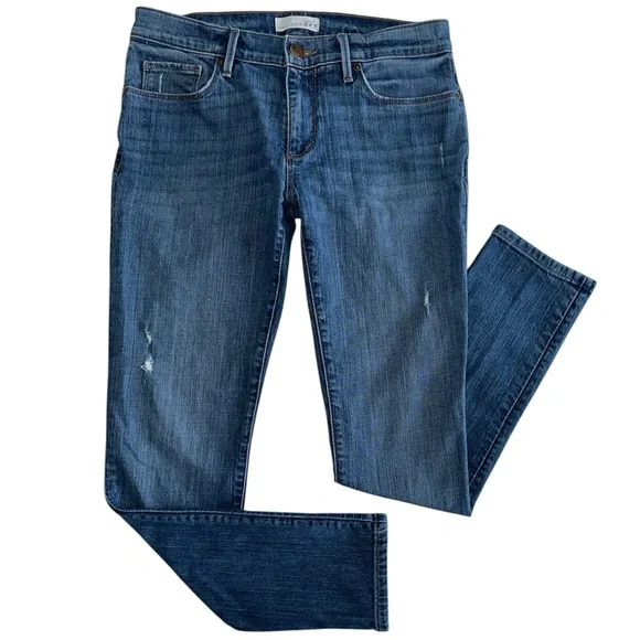 Ann Taylor Loft Women’s Dark Wash Denim Relaxed Fit Skinny Jean Size 26/2 - Picture 2 of 12